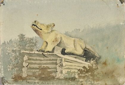 Indian Grave. Wolf Totem Over Medicine Man Grave, Wrangell — size preview