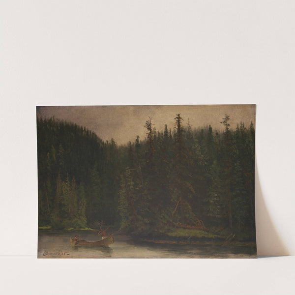 Indian Hunters in Canoe (1850s) by Albert Bierstadt
