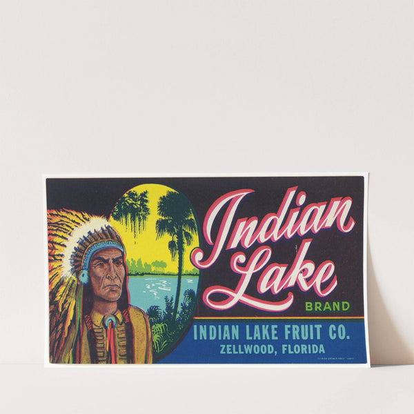 Indian Lake Brand Fruit Label (1930-1950)