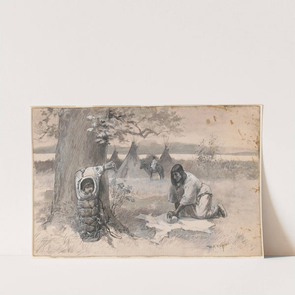 Indian mother and baby-wigwam (1898) by William Allen Rogers