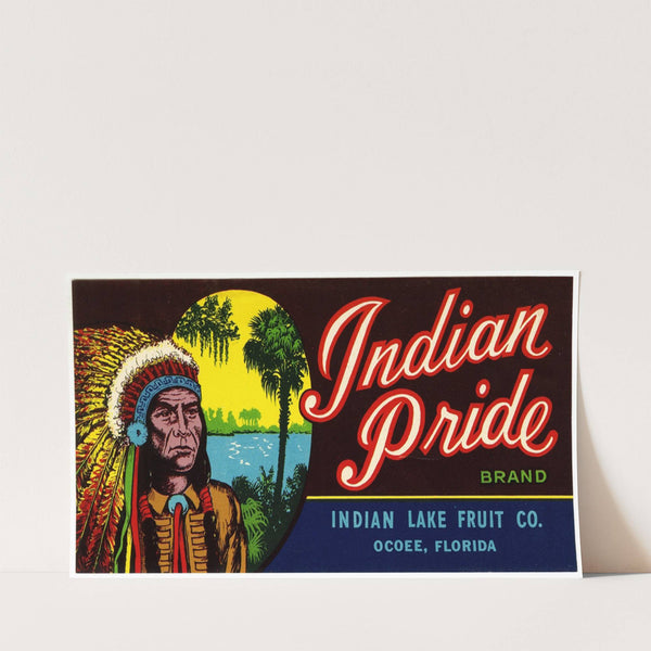 Indian Pride Brand Fruit Label (1930-1950)