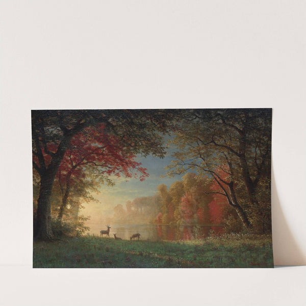 Indian Sunset, Deer by a Lake (ca. 1880–90) by Albert Bierstadt