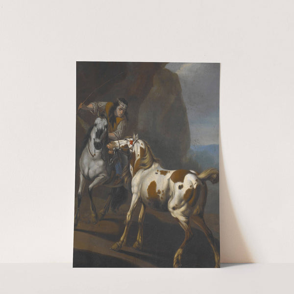 Indian taming a horse (1650) by Johann Heinrich Roos