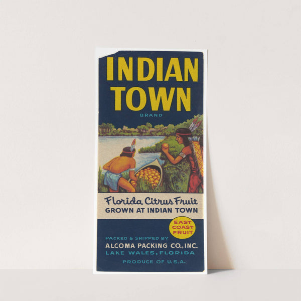 Indian Town Brand Fruit Label (1930-1950)