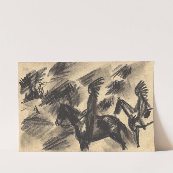 Indianer zu Pferd (1914) by August Macke