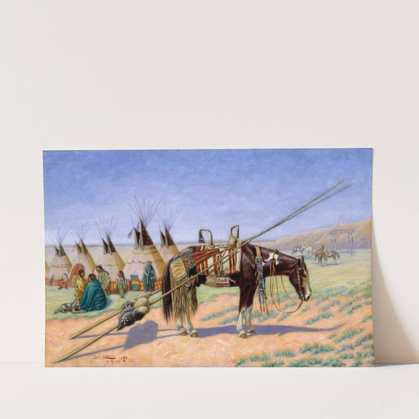 Indians in Camp at 101 Ranch by Emil W. Lenders