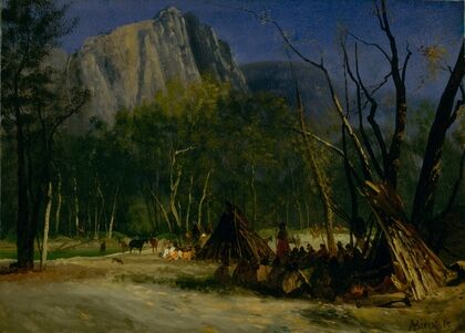 Indians in Council, California (ca. 1872)