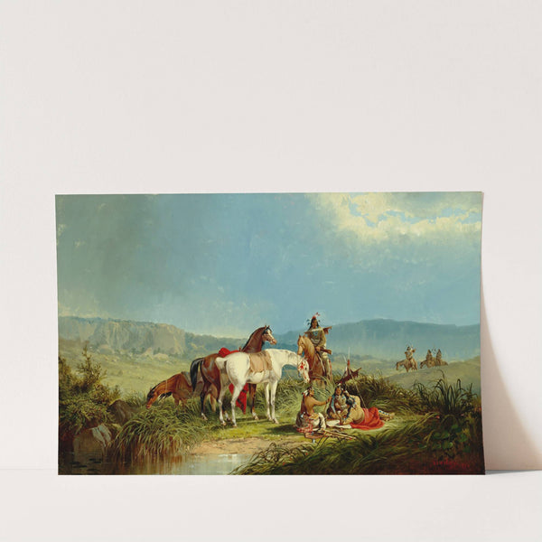 Indians Playing Cards by John Mix Stanley