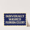 Individually Washed Florida Celery Label (1930-1950)