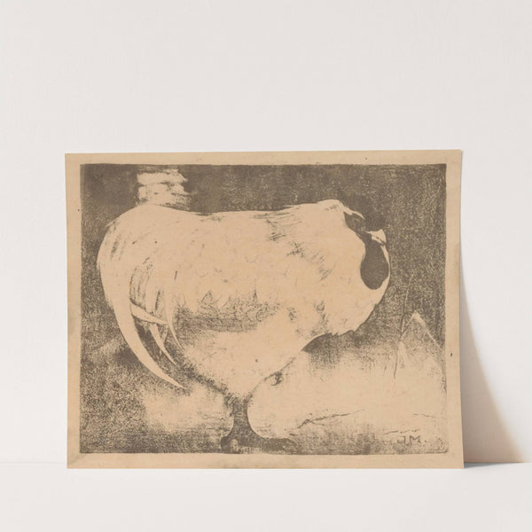 Ineengedoken haan. (1913) by Jan Mankes