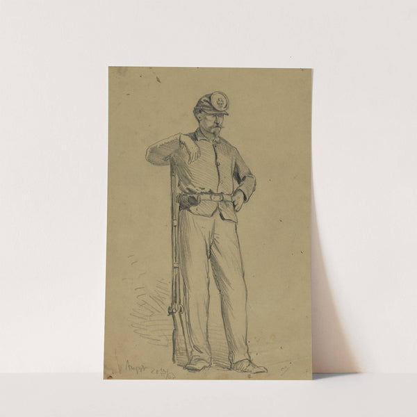 Infantryman on guard by Edwin Forbes