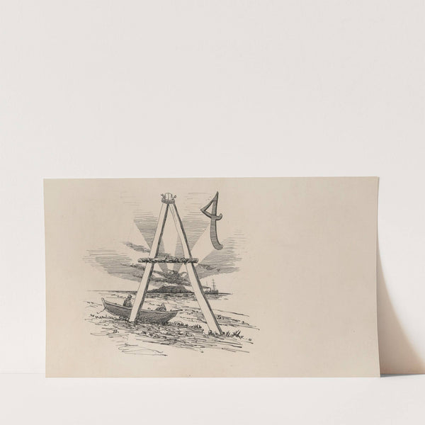 Initial A (1882-1886) by Milton J. Burns