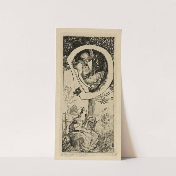 Initial D (Die Ruhe auf der Flucht) (1889) by Max Klinger