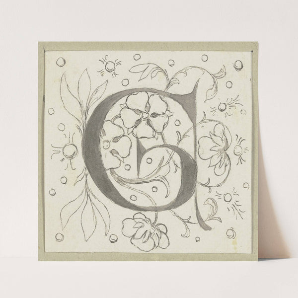 Initial G (ca 1884) by Wilhelm Steinhausen