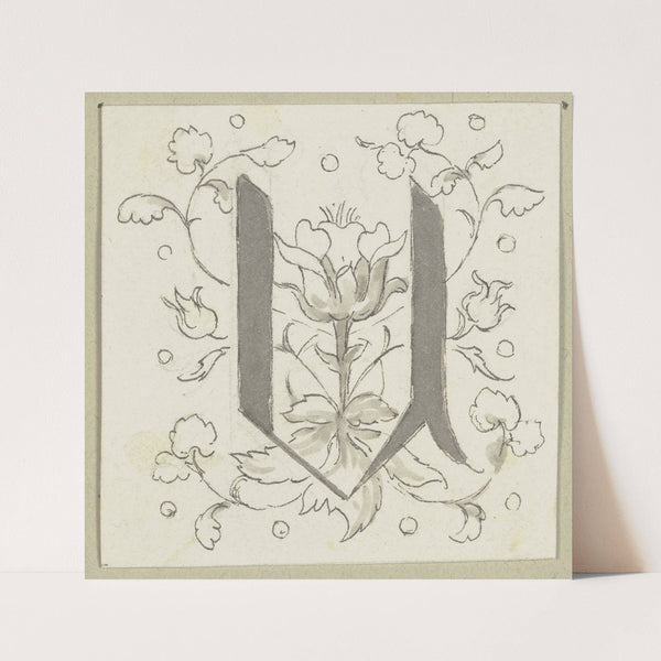 Initial U (ca 1884) by Wilhelm Steinhausen