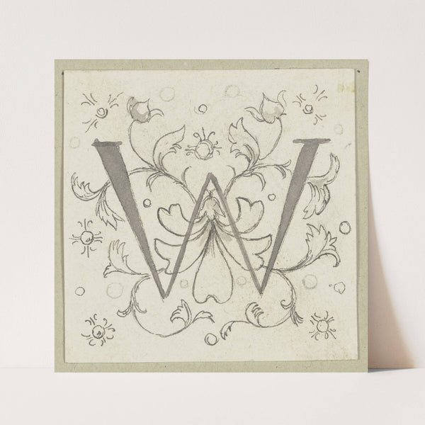 Initial W (ca 1884) by Wilhelm Steinhausen