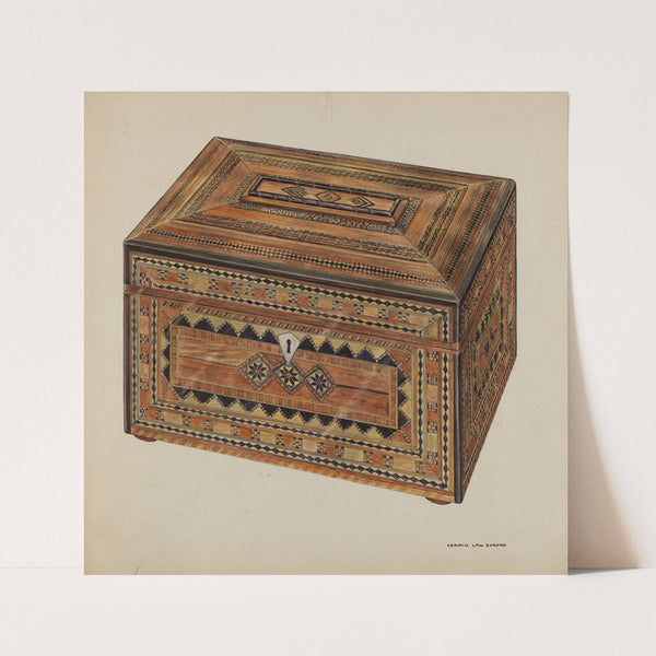 Inlaid Sewing Box by Francis Law Durand