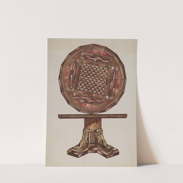 Inlaid Wood Table by Sebastian Simonet