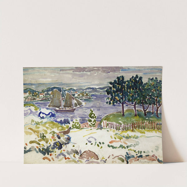 Inlet with Sailboat, Maine (ca. 1913-1915) by Maurice Prendergast