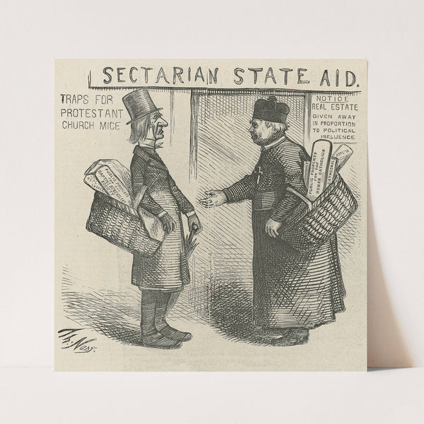 Inmates of glass churches (1871) by Thomas Nast