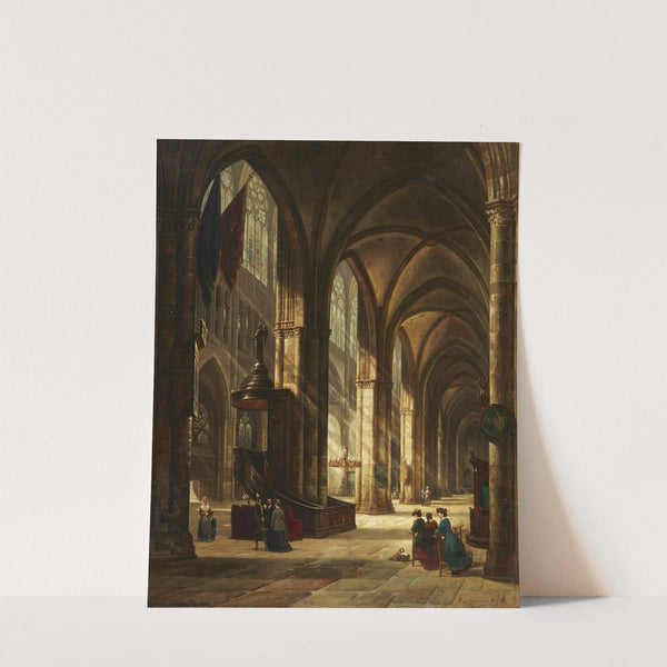 Innenansicht der Kathedrale von Metz (1885) by Franz Stegmann