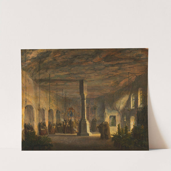 Innenansicht der St. Maximuskapelle in Salzburg (Petersfriedhof) (1818) by Domenico Quaglio the Younger