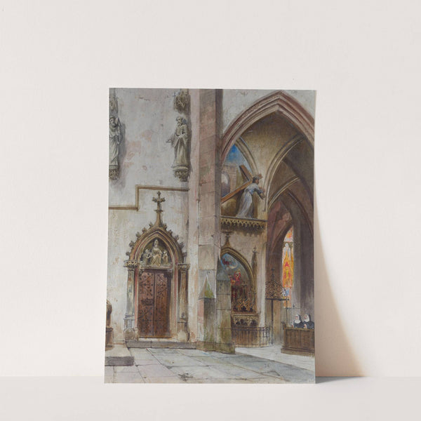 Innenansicht des Münsters von Thann im Elsass by Robert Stieler