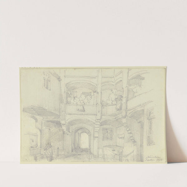 Inner yard in Munich by Johann Friedrich Hoff