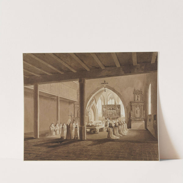 Innere Ansicht der Fürstenkapelle im Kloster Lichtenthal by Carl Ludwig Frommel