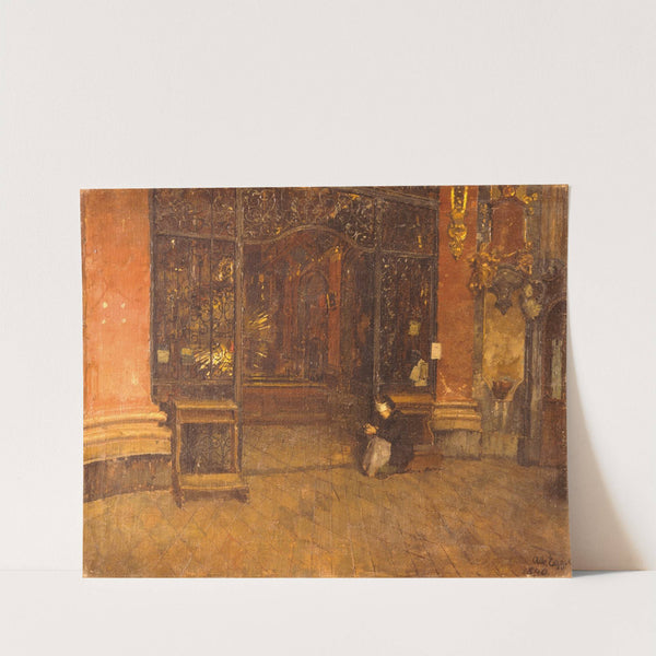 Inneres Der Johanneskirche In München (1890) by Albin Egger Lienz