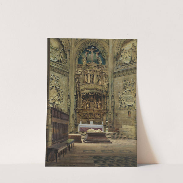 Inneres der Kathedrale von Burgos by Heinrich Hermanns