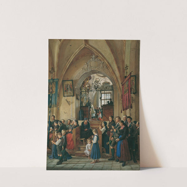 Inneres der Pfarrkirche von Aussee by Emanuel Stöckler