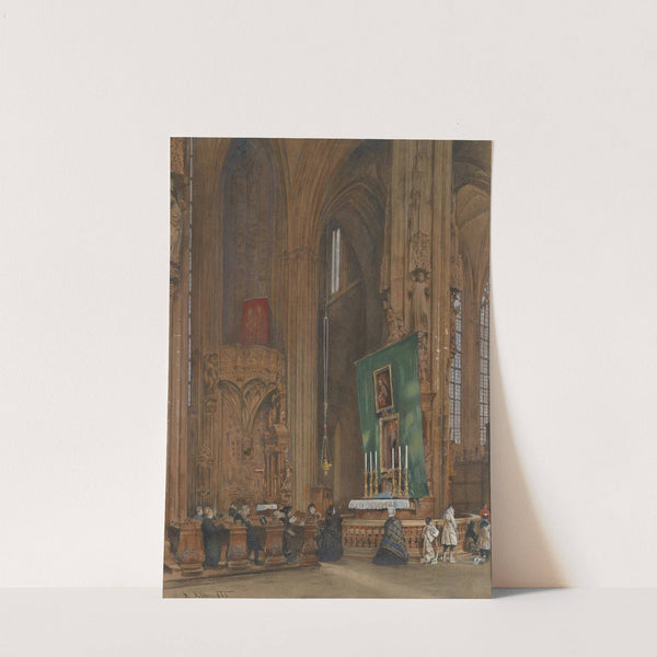 Inneres der Stephanskirche by Rudolf von Alt