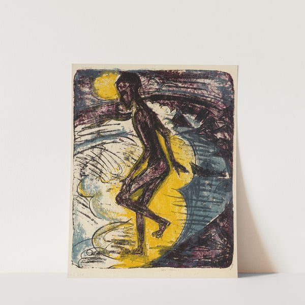 Ins Meer Schreitender (Hans Gewecke) (1913) by Ernst Ludwig Kirchner