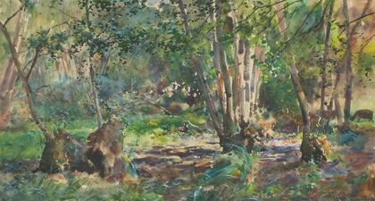 Inside a forest with roe deer (1893)