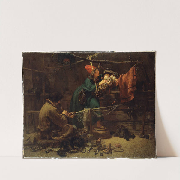 Inside a Laplander’s hut (1857) by Johan Fredrik Höckert
