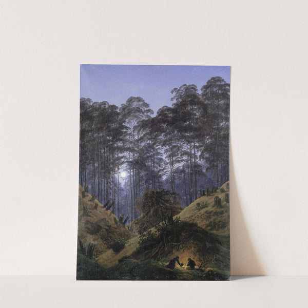 Inside the forest in the moonlight by Caspar David Friedrich