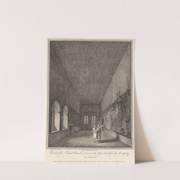 Inside the Painted Chamber as it was in the year 1800 before the old tapestry was removed (1806) by John Thomas Smith