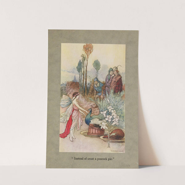 'Instead of crust a peacock pie.' by Warwick Goble