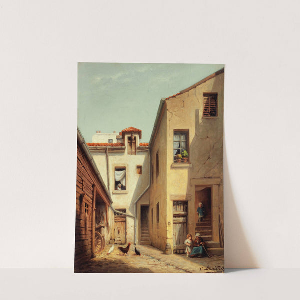 Intérieur de cour à Ménilmontant. by C. Bussilliet