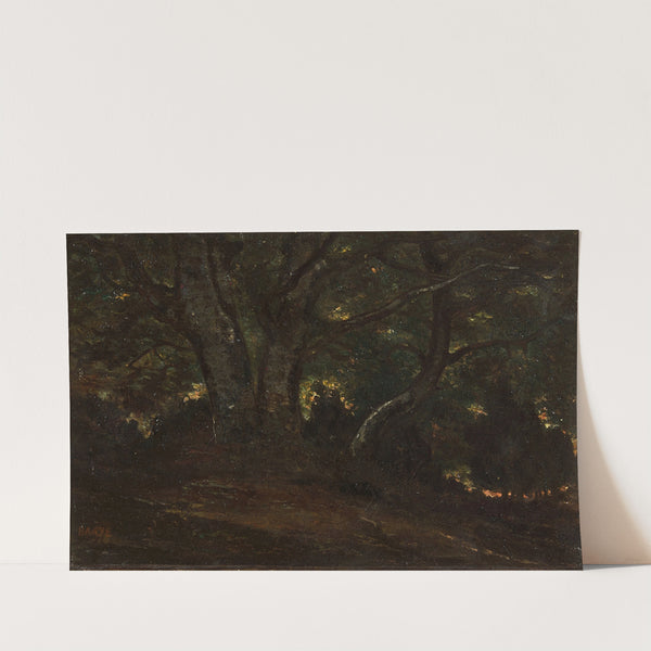 Intérieur de la forêt de Fontainebleau by Antoine-Louis Barye