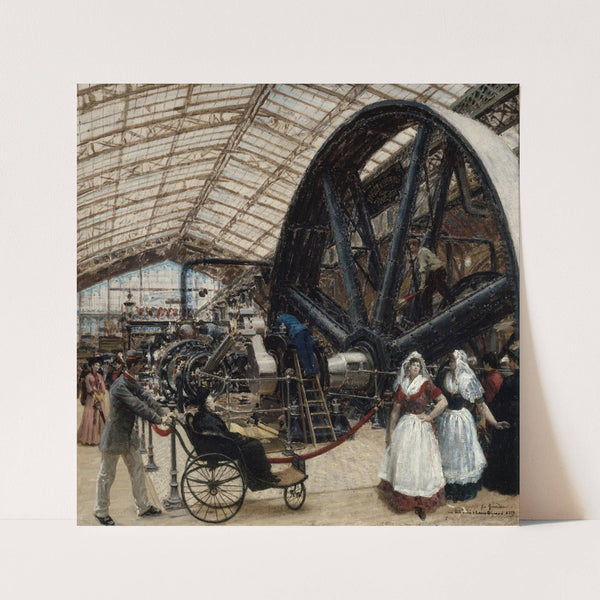 Intérieur de la galerie des machines à l’exposition universelle de 1889. (1889) by Louis Béroud