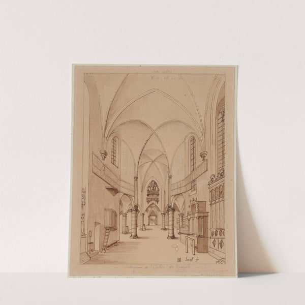 Intérieur de l’église du Temple. (1842) by Alfred Bonnardot