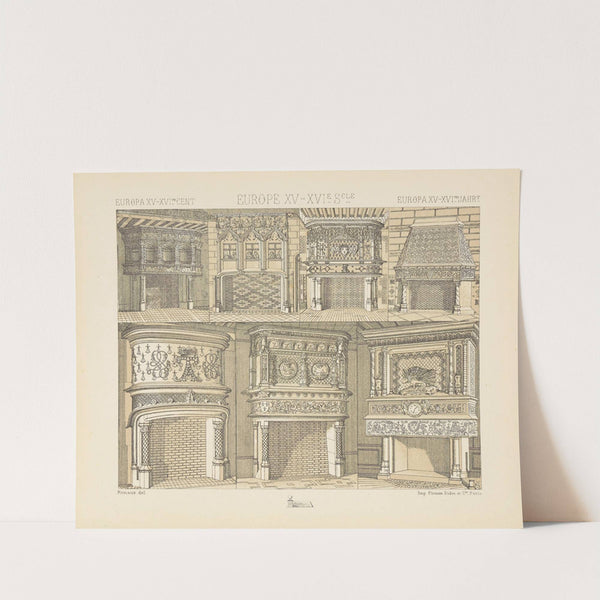 Interieur de l’habitation – la cheminee (1876-1888) by Auguste Racinet