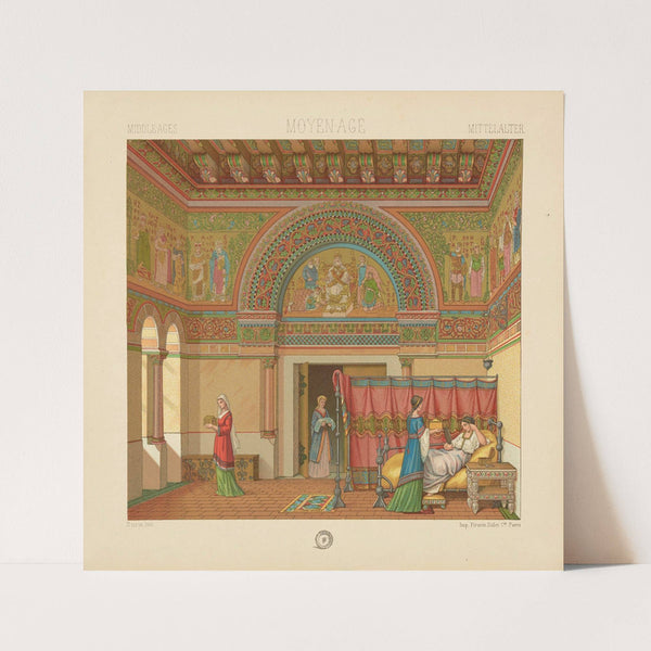 Interieur de l’habitation seigneuriale – restauration (1876-1888) by Auguste Racinet