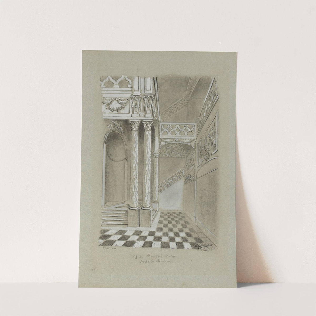 Intérieur de l’Hôtel de Beauvais 68 rue François Miron, 4ème arrondissement (1895-1905) by Robert Frémont