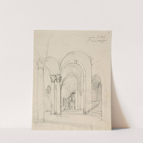 Intérieur de Sainte-Marie Majeure à Nocera by Jacques-Raymond Brascassat