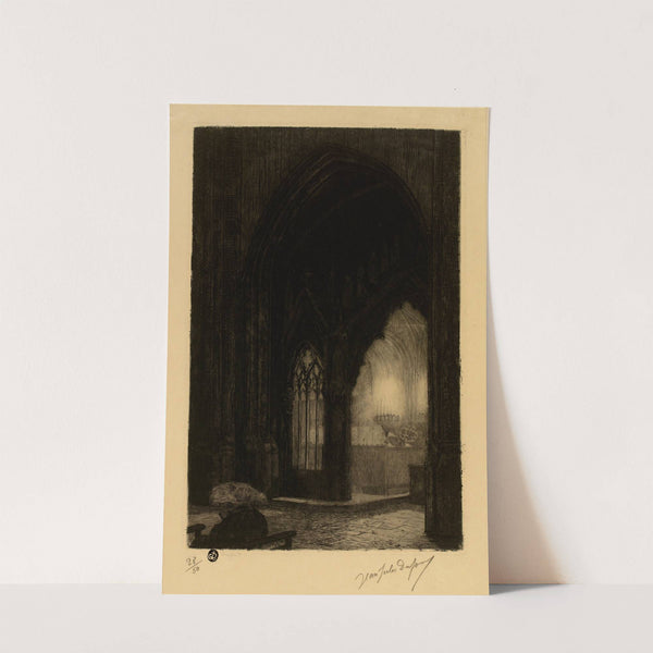 Intérieur d’église by Jean-Jules Dufour