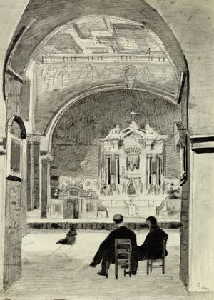 Intérieur d’église à Rome (1898)