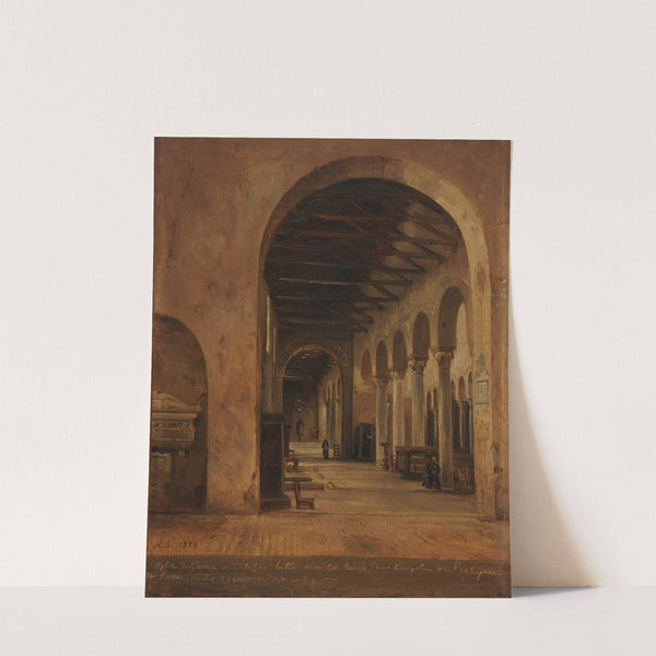 Intérieur d'église en Calabre by Jacques-Raymond Brascassat